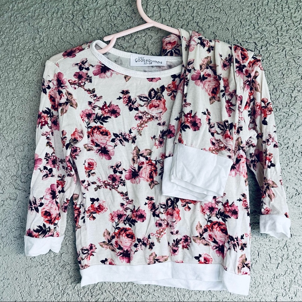 GUC 12-18m baby Goosebumps Floral Cream 2-piece set